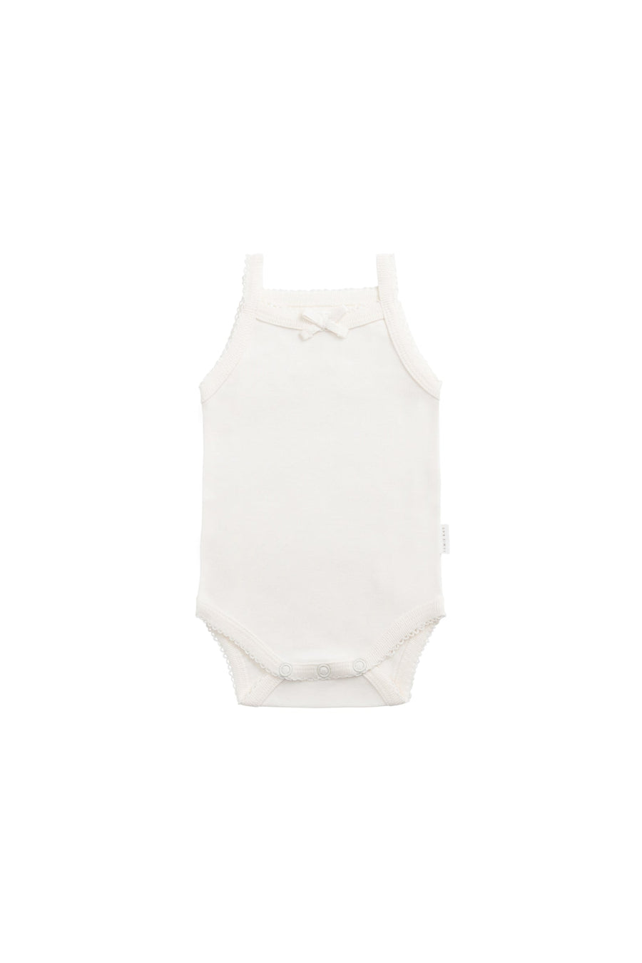 Organic Cotton Bridget Singlet Bodysuit - Milk Childrens Bodysuit from Jamie Kay Australia
