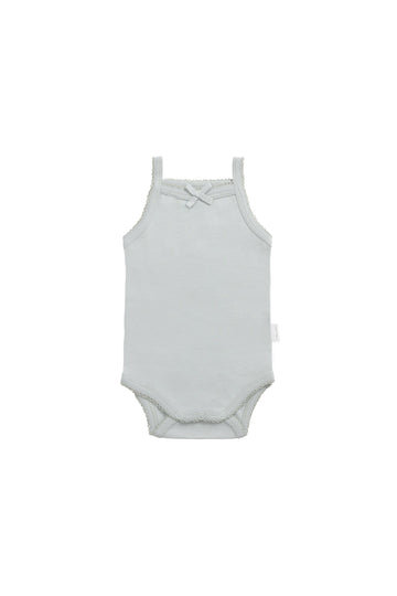 Organic Cotton Bridget Singlet Bodysuit - Mineral Childrens Bodysuit from Jamie Kay Australia