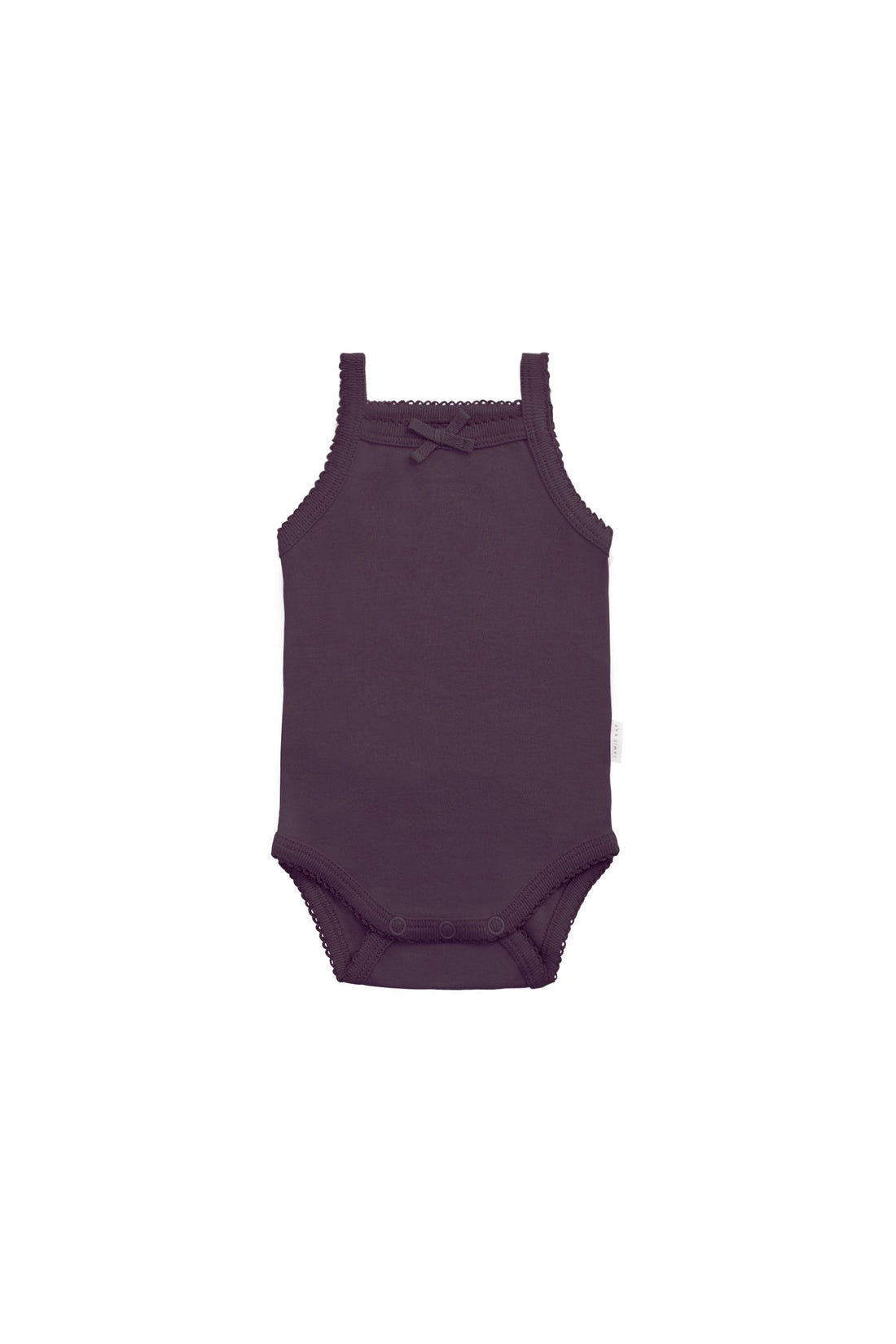 Organic Cotton Bridget Singlet Bodysuit - Sugar Plum Childrens Singlet Bodysuit from Jamie Kay Australia