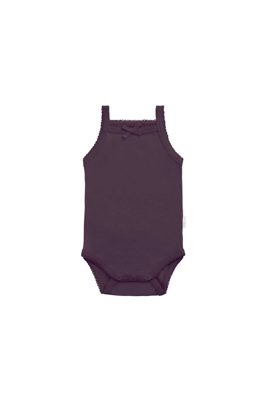 Organic Cotton Bridget Singlet Bodysuit - Sugar Plum Childrens Singlet Bodysuit from Jamie Kay Australia