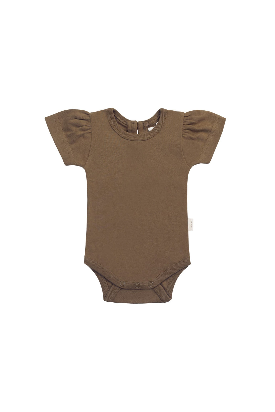 Organic Cotton Cap Sleeve Bodysuit - Autumn Bronze Childrens Bodysuit from Jamie Kay Australia