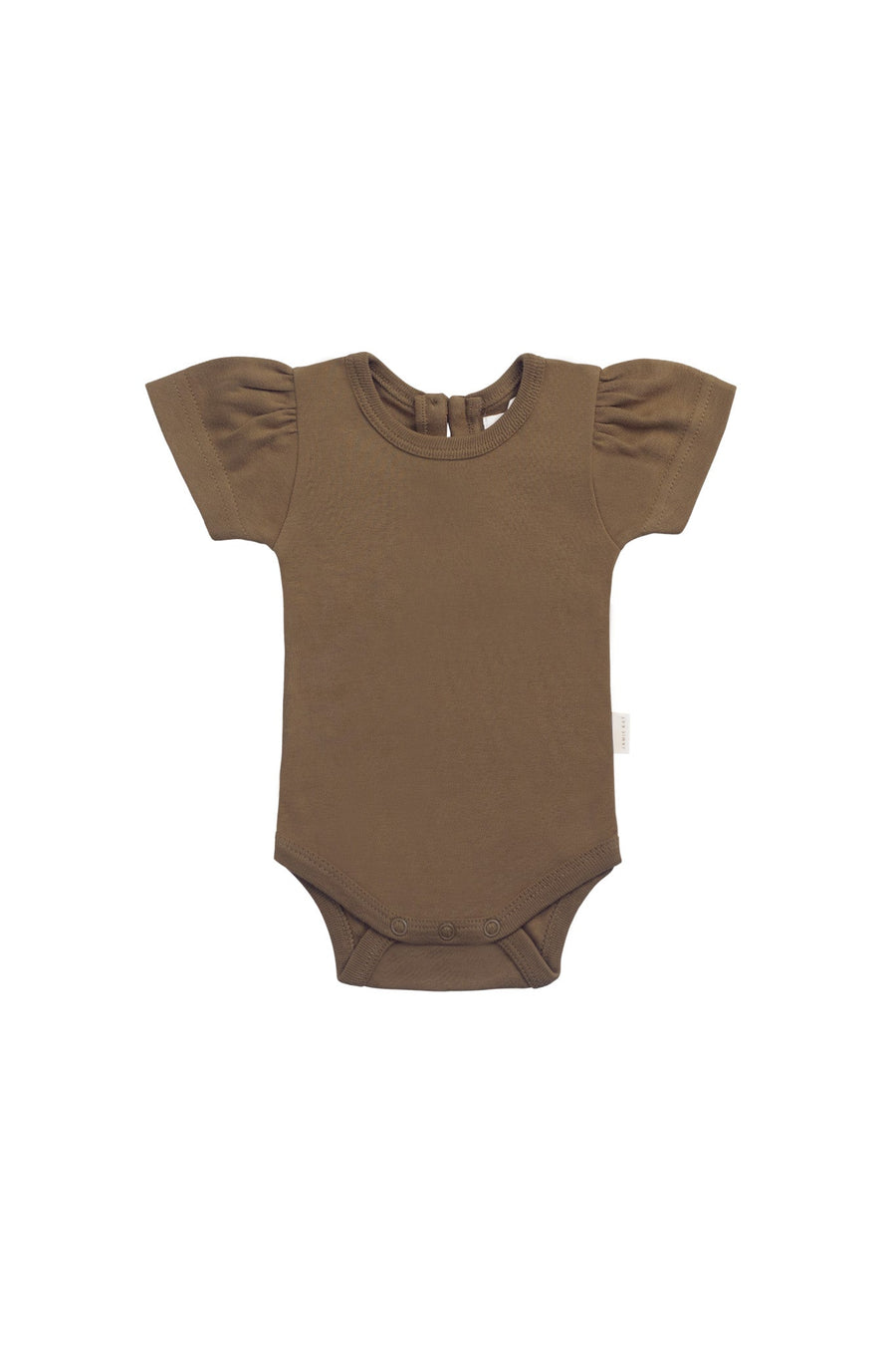 Organic Cotton Cap Sleeve Bodysuit - Autumn Bronze Childrens Bodysuit from Jamie Kay Australia