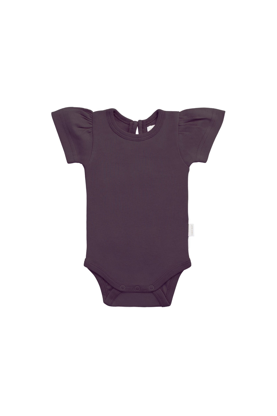 Organic Cotton Cap Sleeve Bodysuit - Sugar Plum Childrens Bodysuit from Jamie Kay Australia