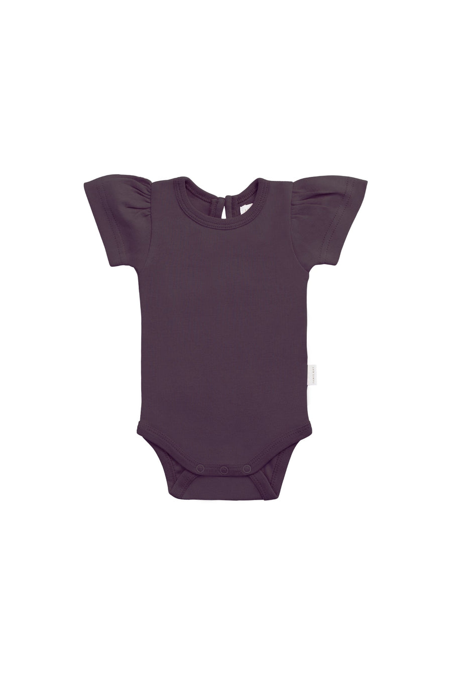 Organic Cotton Cap Sleeve Bodysuit - Sugar Plum Childrens Bodysuit from Jamie Kay Australia