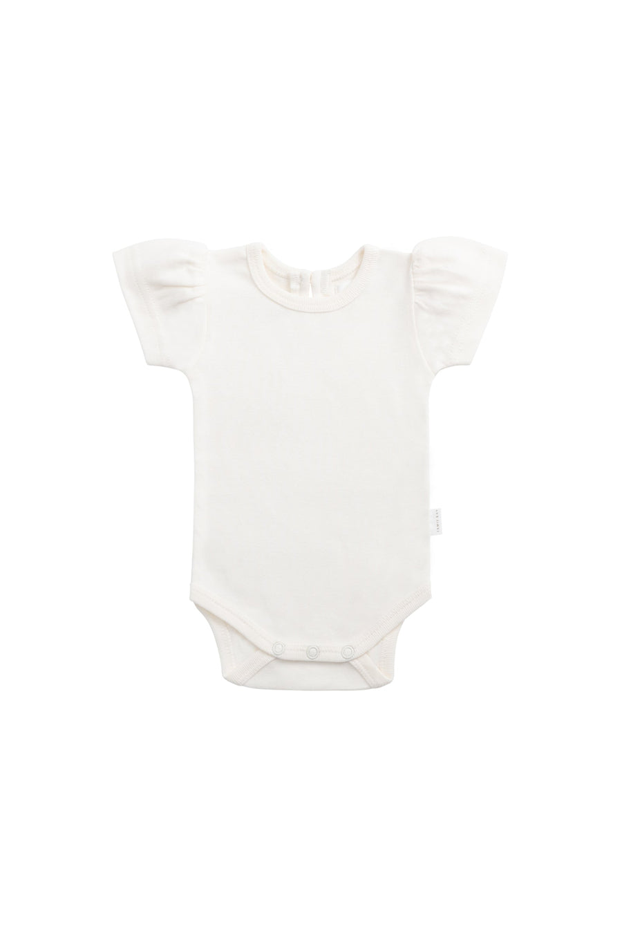 Organic Cotton Cap Sleeve Bodysuit - Milk Childrens Bodysuit from Jamie Kay Australia