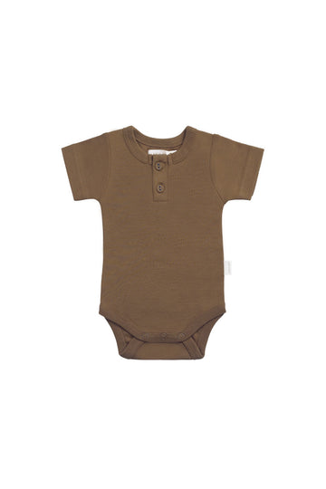 Organic Cotton Darcy Tee Bodysuit - Autumn Bronze Childrens Bodysuit from Jamie Kay Australia
