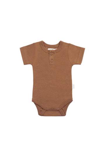 Organic Cotton Darcy Tee Bodysuit - Cinnamon Childrens Bodysuit from Jamie Kay Australia
