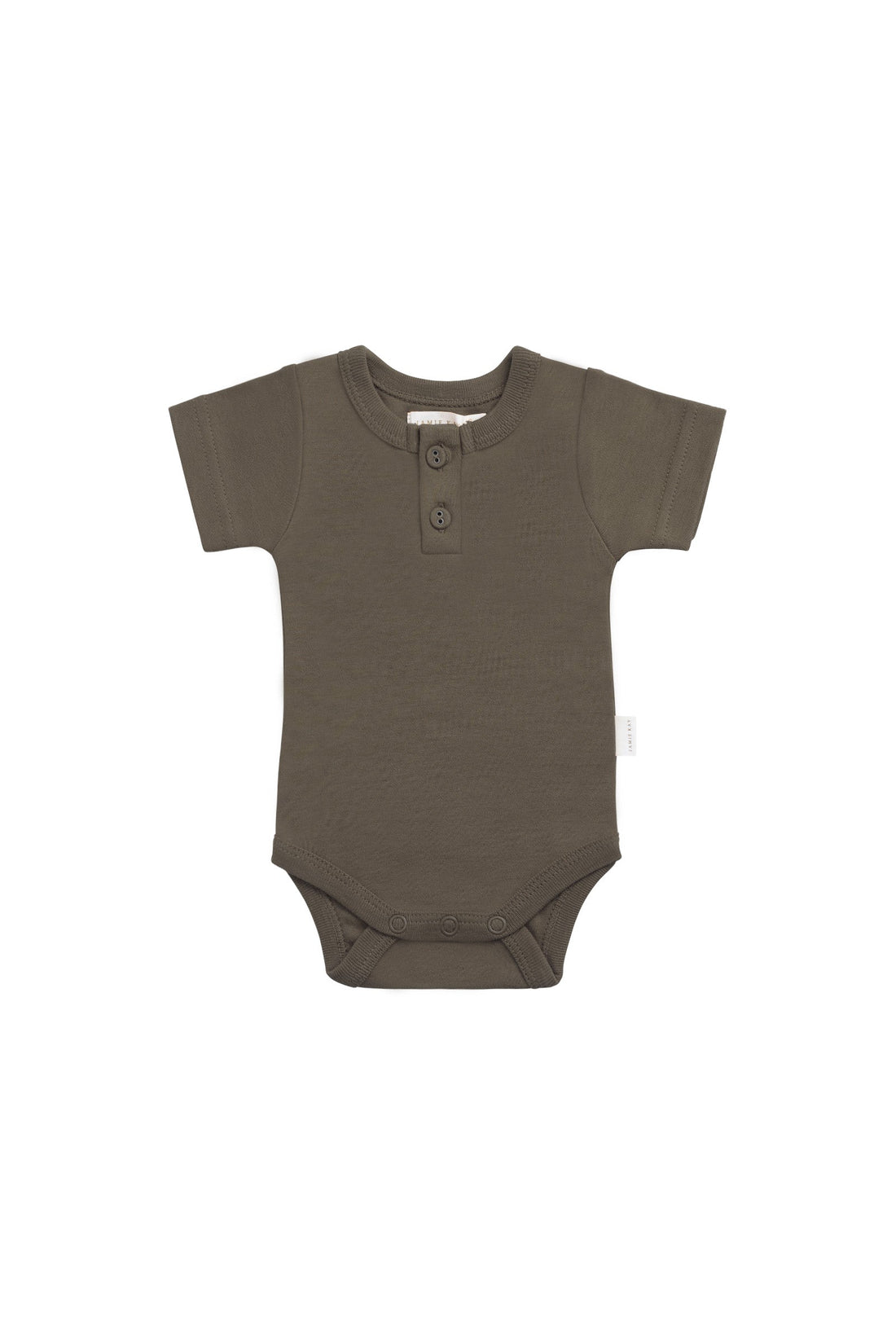 Organic Cotton Darcy Tee Bodysuit - Deep Olive Childrens Bodysuit from Jamie Kay Australia