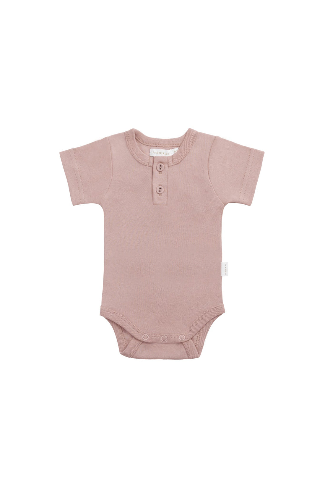 Organic Cotton Darcy Tee Bodysuit - Powder Pink Childrens Bodysuit from Jamie Kay Australia