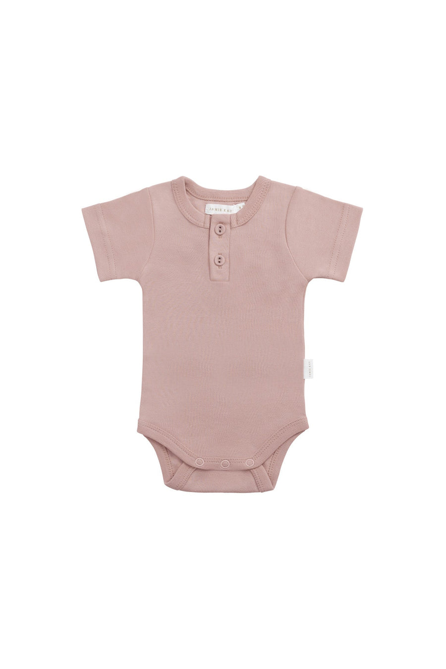 Organic Cotton Darcy Tee Bodysuit - Powder Pink Childrens Bodysuit from Jamie Kay Australia