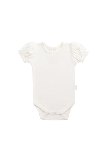 Organic Cotton Elly Bodysuit - Milk Childrens Bodysuit from Jamie Kay Australia