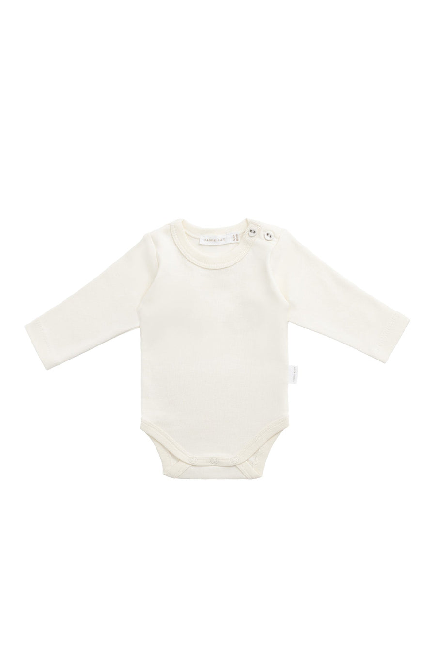 Organic Cotton Elora Long Sleeve Bodysuit - Buttermilk Childrens Bodysuit from Jamie Kay Australia