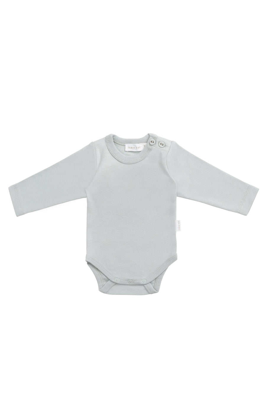 Organic Cotton Elora Long Sleeve Bodysuit - Mineral Childrens Bodysuit from Jamie Kay Australia