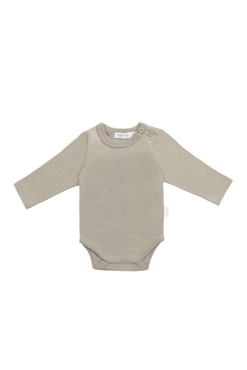 Organic Cotton Elora Long Sleeve Bodysuit - Sage Childrens Bodysuit from Jamie Kay Australia