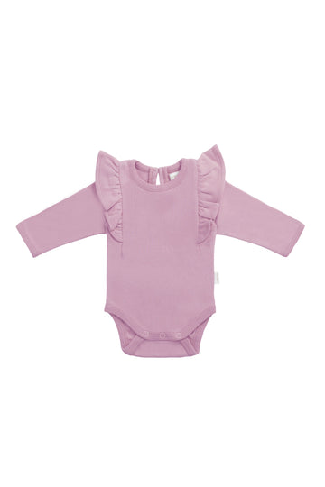 Organic Cotton Fleur Long Sleeve Bodysuit - Lily Childrens Bodysuit from Jamie Kay Australia