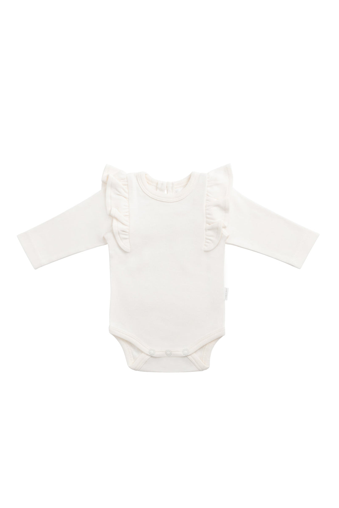Organic Cotton Fleur Long Sleeve Bodysuit - Milk Childrens Bodysuit from Jamie Kay Australia
