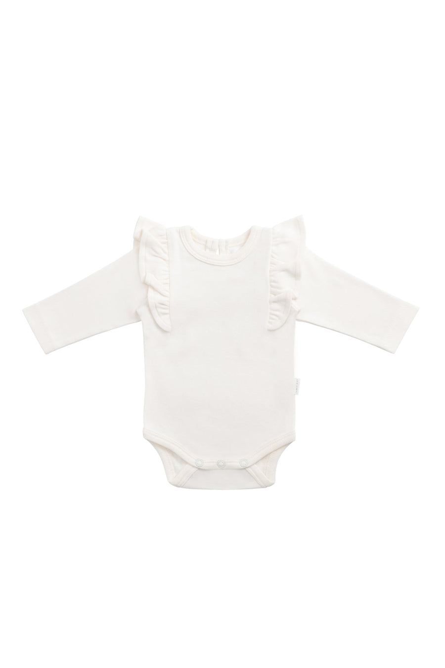 Organic Cotton Fleur Long Sleeve Bodysuit - Milk Childrens Bodysuit from Jamie Kay Australia