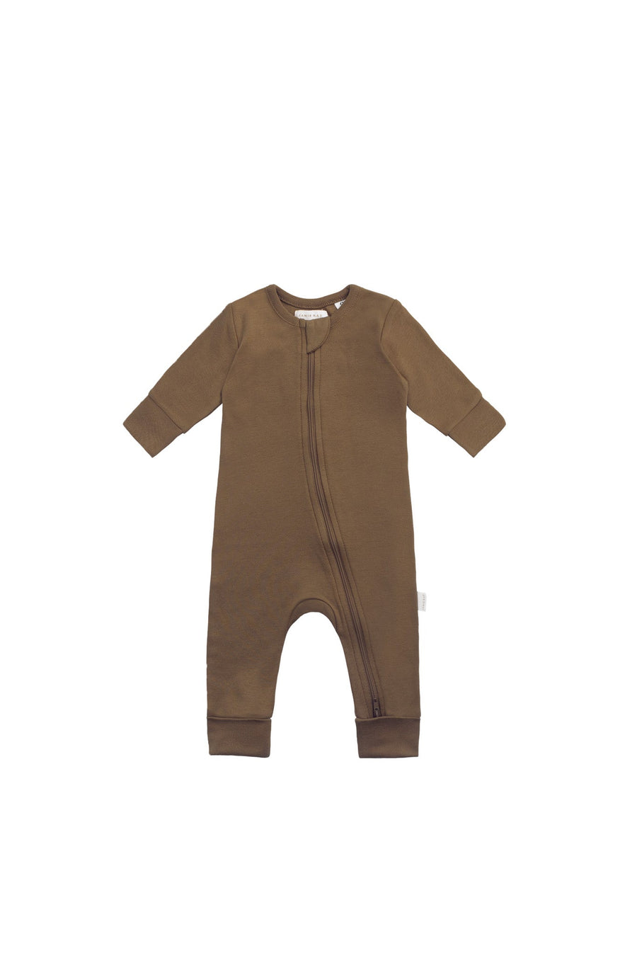 Organic Cotton Gracelyn Zip Onepiece - Autumn Bronze Childrens Onepiece from Jamie Kay Australia