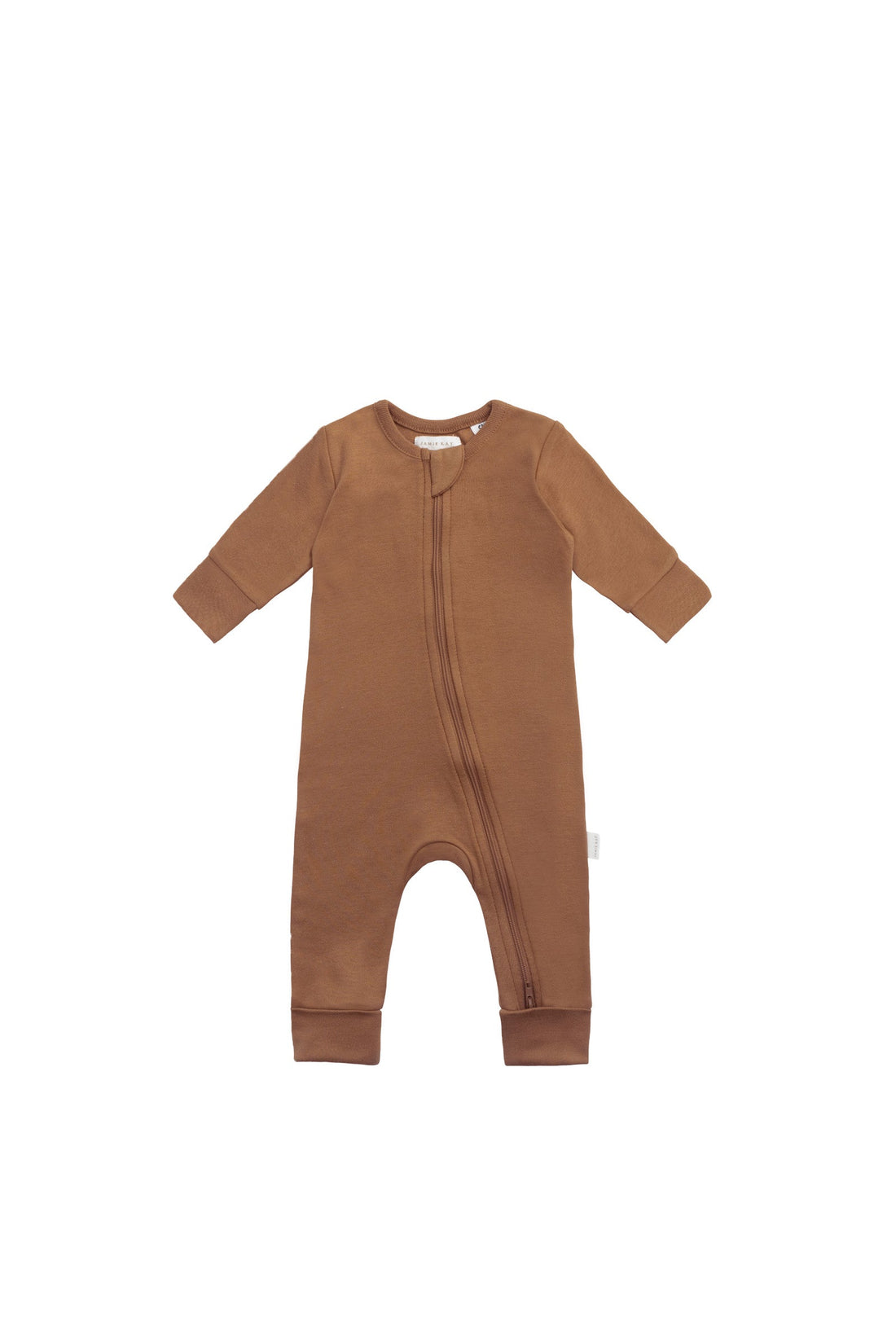 Organic Cotton Gracelyn Zip Onepiece - Cinnamon Childrens Onepiece from Jamie Kay Australia