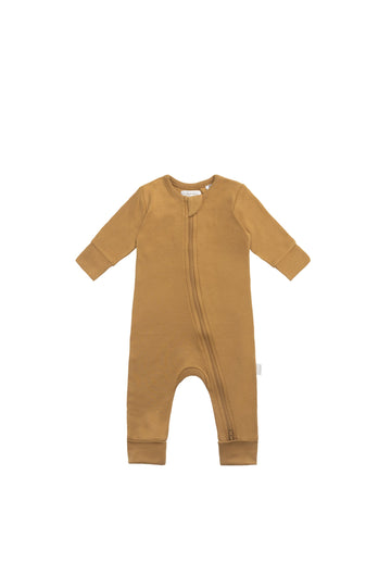 Organic Cotton Gracelyn Zip Onepiece - Golden Childrens Onepiece from Jamie Kay Australia