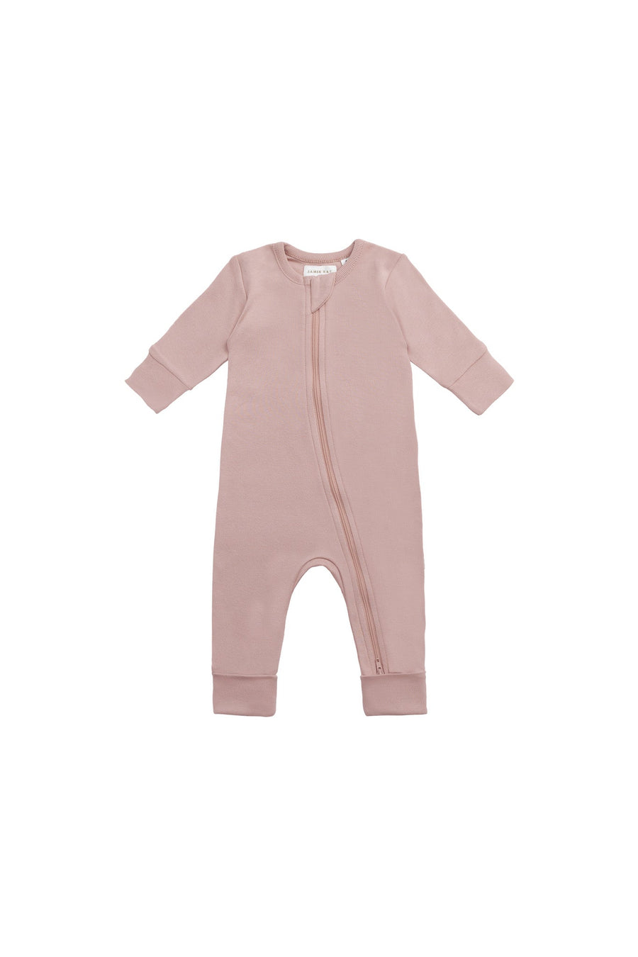 Organic Cotton Gracelyn Zip Onepiece - Powder Pink Childrens Onepiece from Jamie Kay Australia