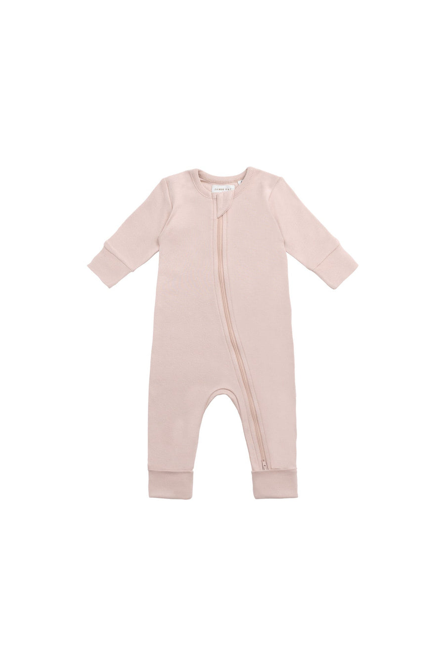 Organic Cotton Gracelyn Zip Onepiece - Shell Pink Childrens Onepiece from Jamie Kay Australia