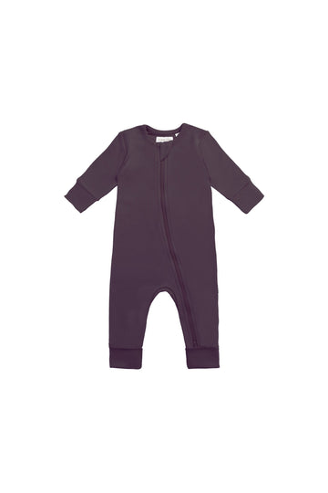 Organic Cotton Gracelyn Zip Onepiece - Sugar Plum Childrens Onepiece from Jamie Kay Australia