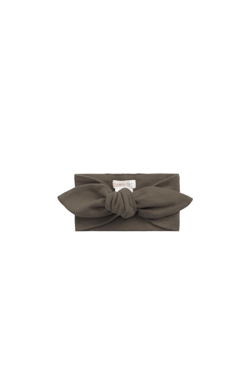 Organic Cotton Headband - Deep Olive Childrens Headband from Jamie Kay Australia