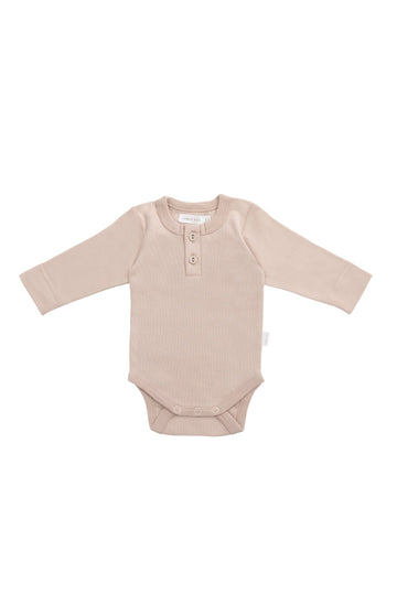 Organic Cotton Long Sleeve Bodysuit - Blushing Berry Childrens Bodysuit from Jamie Kay Australia