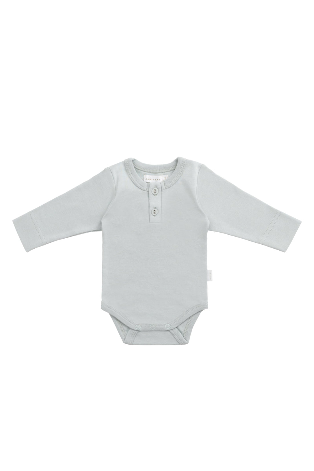 Organic Cotton Long Sleeve Bodysuit - Mineral Childrens Bodysuit from Jamie Kay Australia