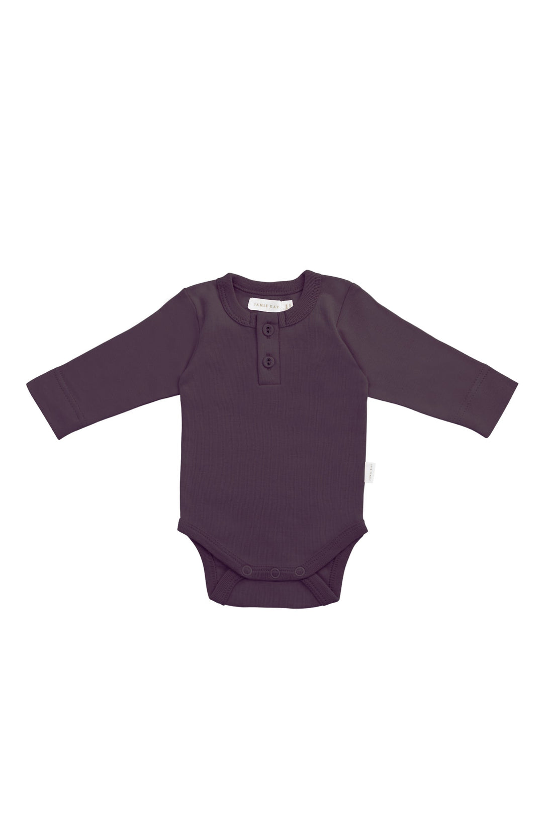 Organic Cotton Long Sleeve Bodysuit - Sugar Plum Childrens Bodysuit from Jamie Kay Australia