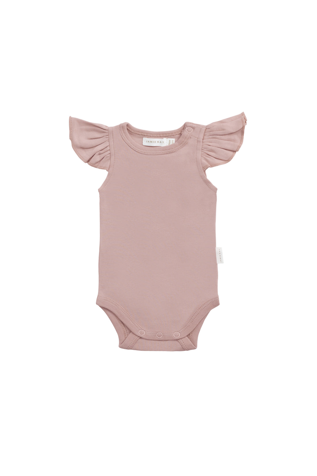 Organic Cotton Fleur Bodysuit - Powder Pink Childrens Bodysuit from Jamie Kay Australia