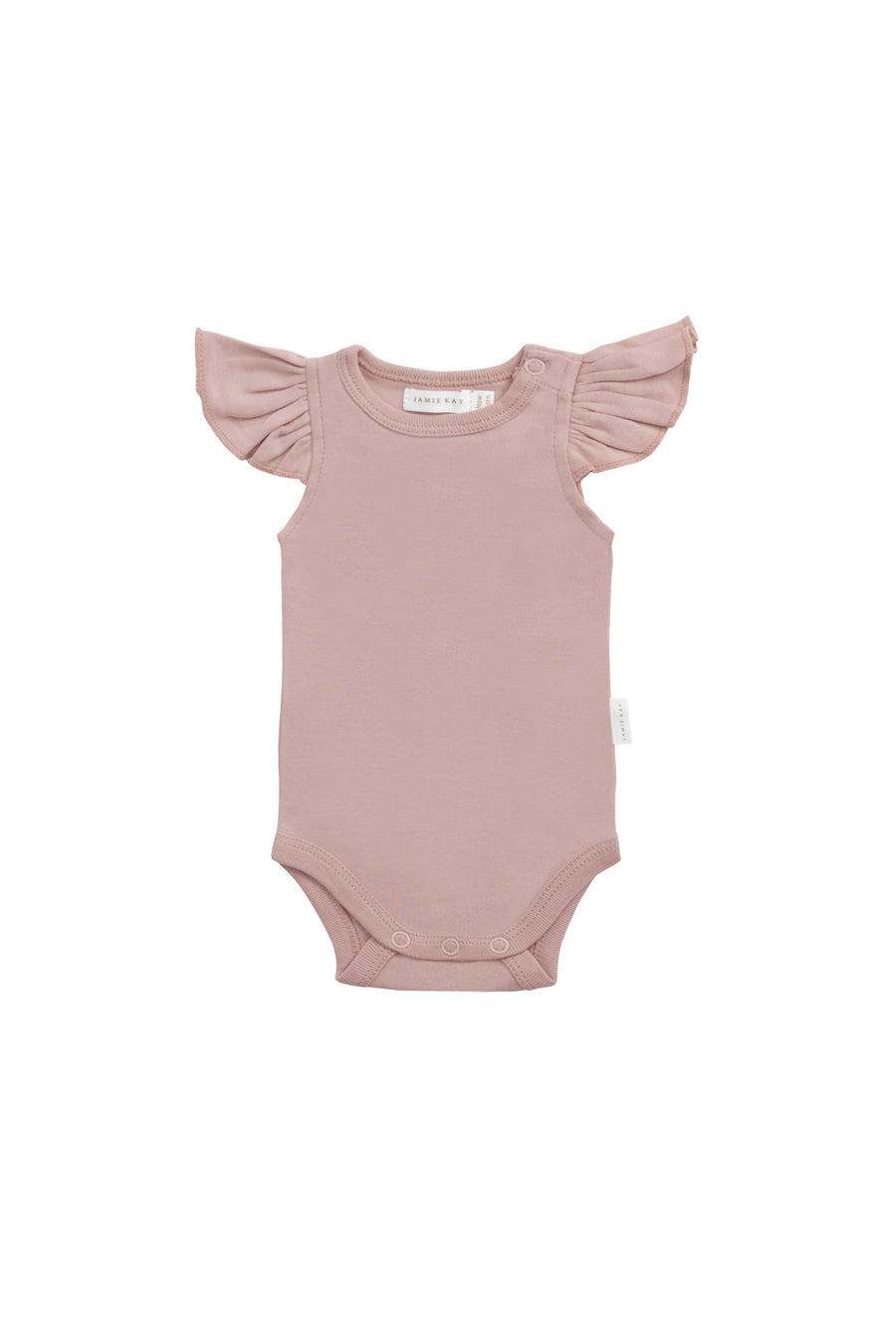 Organic Cotton Fleur Bodysuit - Powder Pink Childrens Bodysuit from Jamie Kay Australia