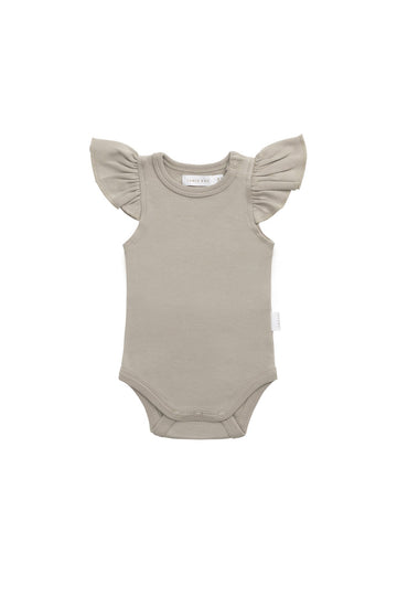 Organic Cotton Fleur Bodysuit - Sage Childrens Bodysuit from Jamie Kay Australia