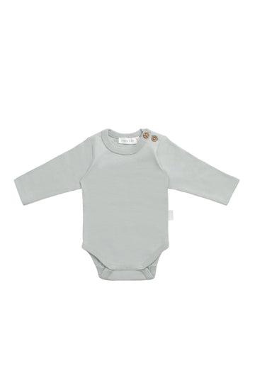 Organic Cotton Marlo Long Sleeve Bodysuit - Lake Childrens Bodysuit from Jamie Kay Australia