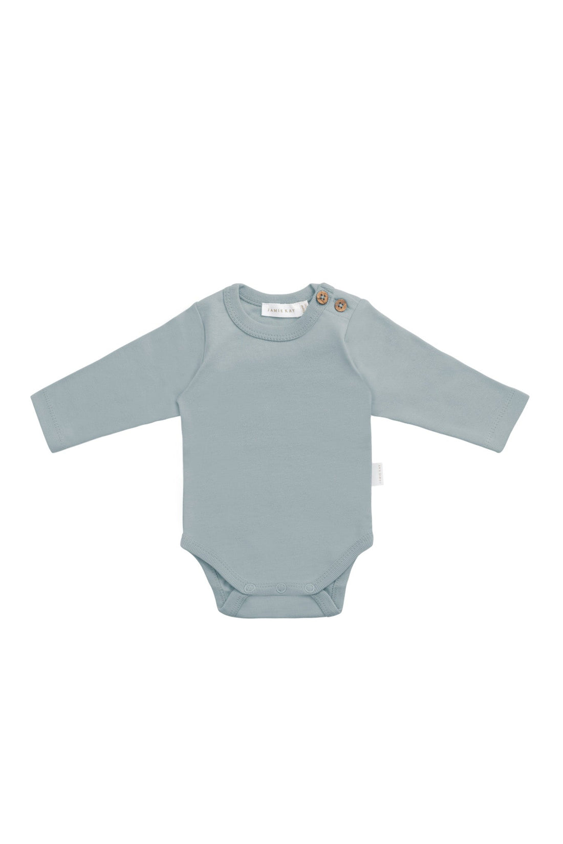 Organic Cotton Marlo Long Sleeve Bodysuit - Pond Childrens Bodysuit from Jamie Kay Australia