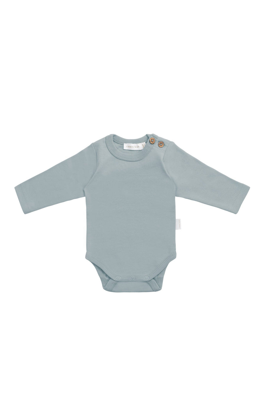 Organic Cotton Marlo Long Sleeve Bodysuit - Pond Childrens Bodysuit from Jamie Kay Australia