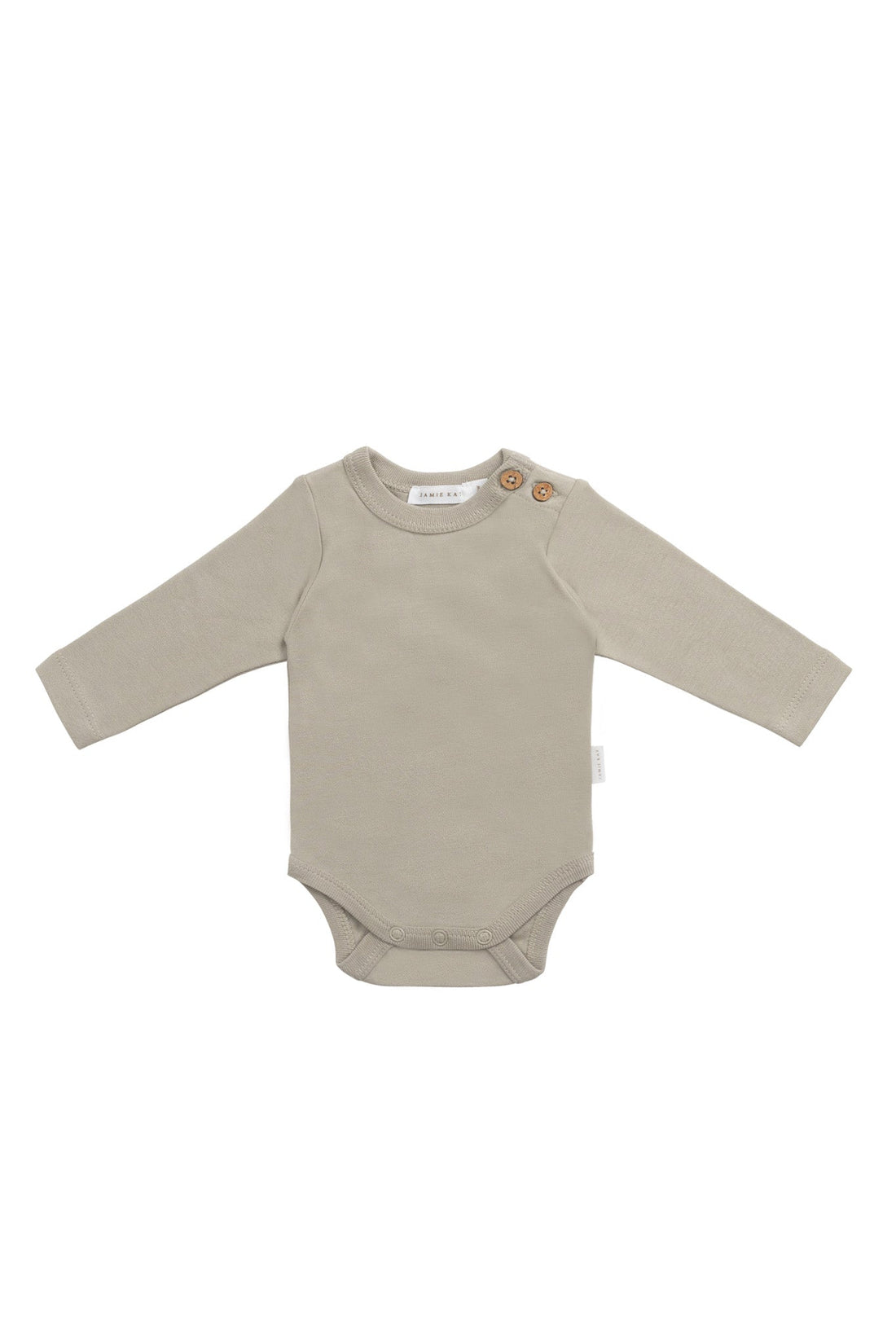 Organic Cotton Marlo Long Sleeve Bodysuit - Sage Childrens Bodysuit from Jamie Kay Australia