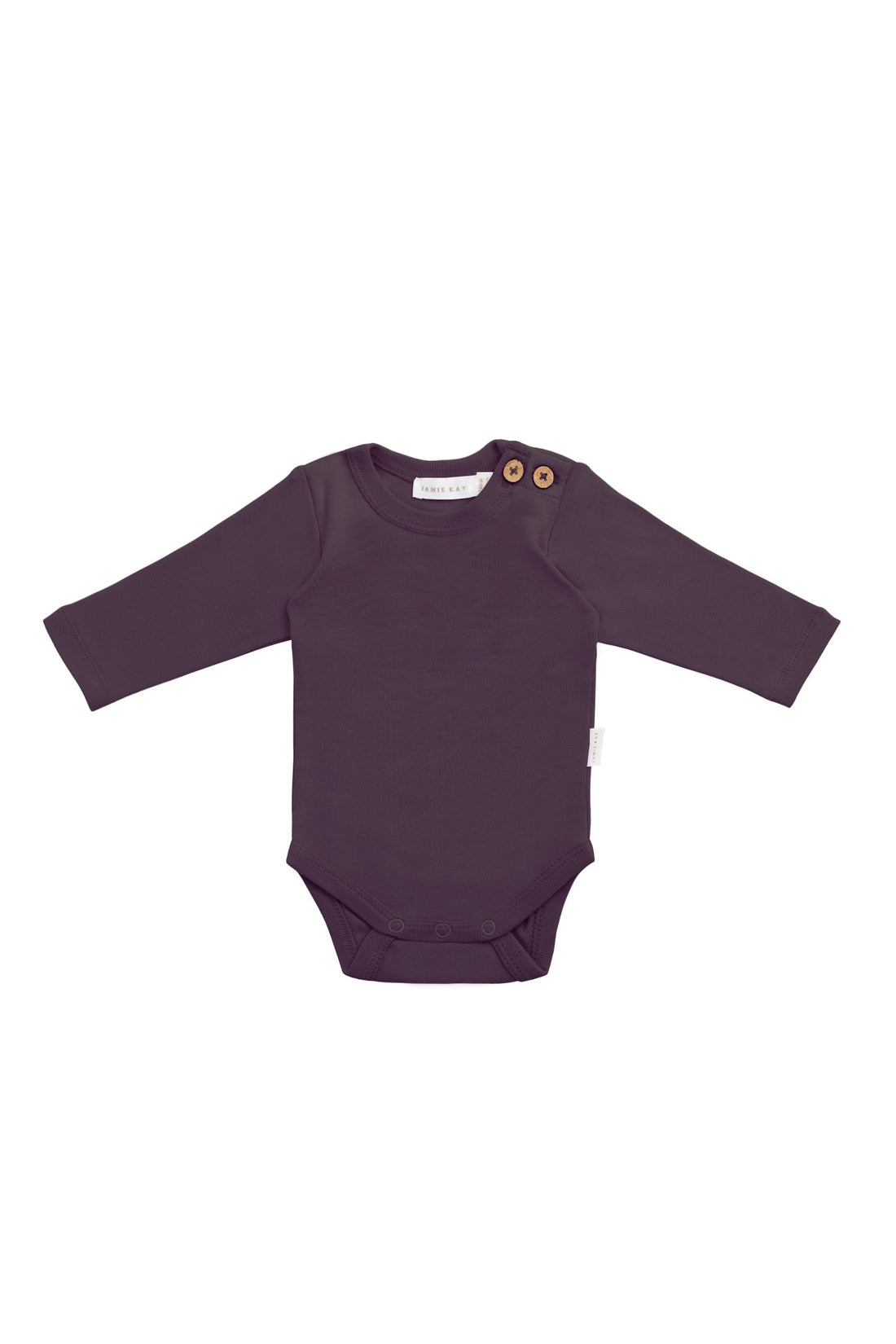 Organic Cotton Marlo Long Sleeve Bodysuit - Sugar Plum Childrens Bodysuit from Jamie Kay Australia