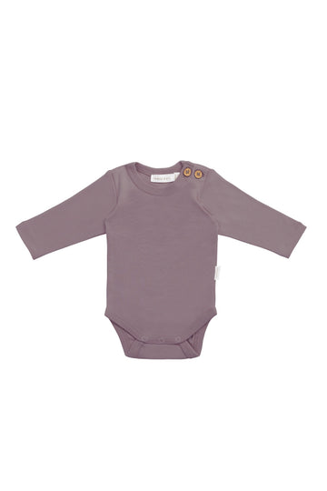 Organic Cotton Marlo Long Sleeve Bodysuit - Twilight Childrens Bodysuit from Jamie Kay Australia