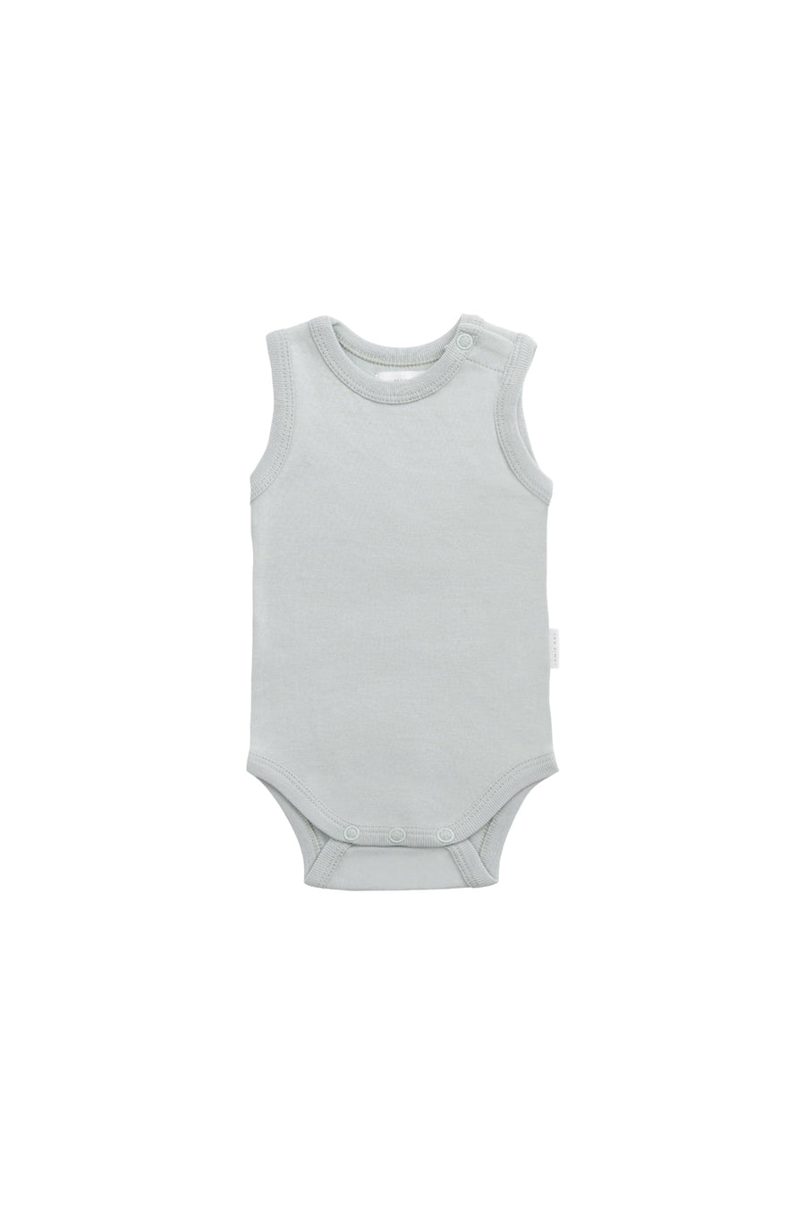 Organic Cotton Marlo Sleeveless Bodysuit - Mineral Childrens Bodysuit from Jamie Kay NZ