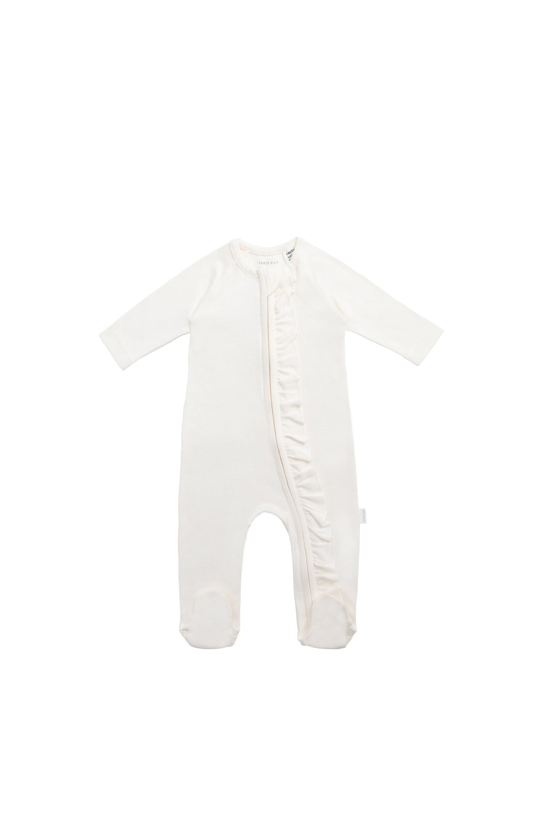 Organic Cotton Melanie Zip Onepiece - Milk Childrens Onepiece from Jamie Kay Australia