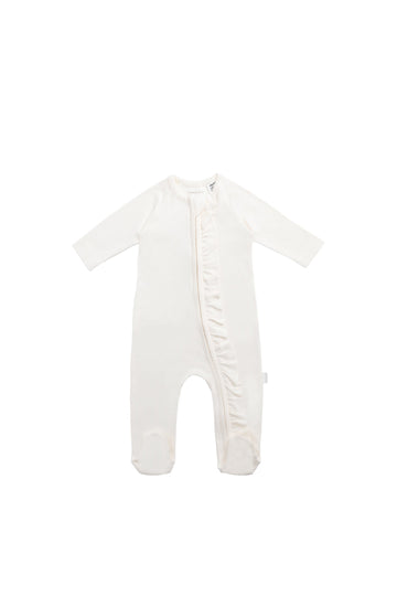 Organic Cotton Melanie Zip Onepiece - Milk Childrens Onepiece from Jamie Kay Australia