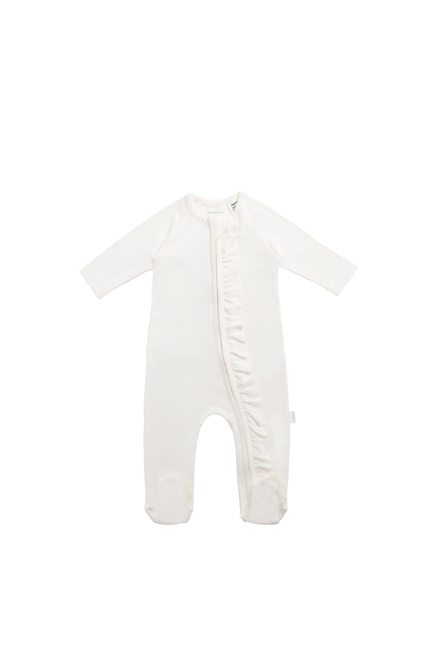 Organic Cotton Melanie Zip Onepiece - Milk Childrens Onepiece from Jamie Kay Australia