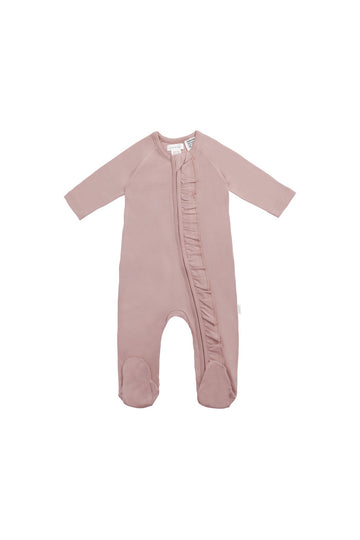 Organic Cotton Melanie Zip Onepiece - Powder Pink Childrens Onepiece from Jamie Kay Australia