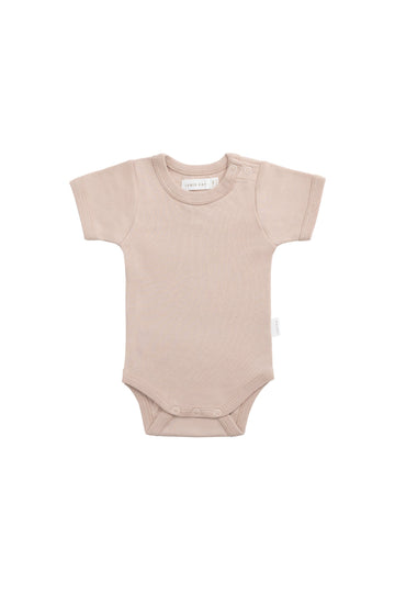 Organic Cotton Olsen Tee Bodysuit - Blushing Berry Childrens Bodysuit from Jamie Kay Australia