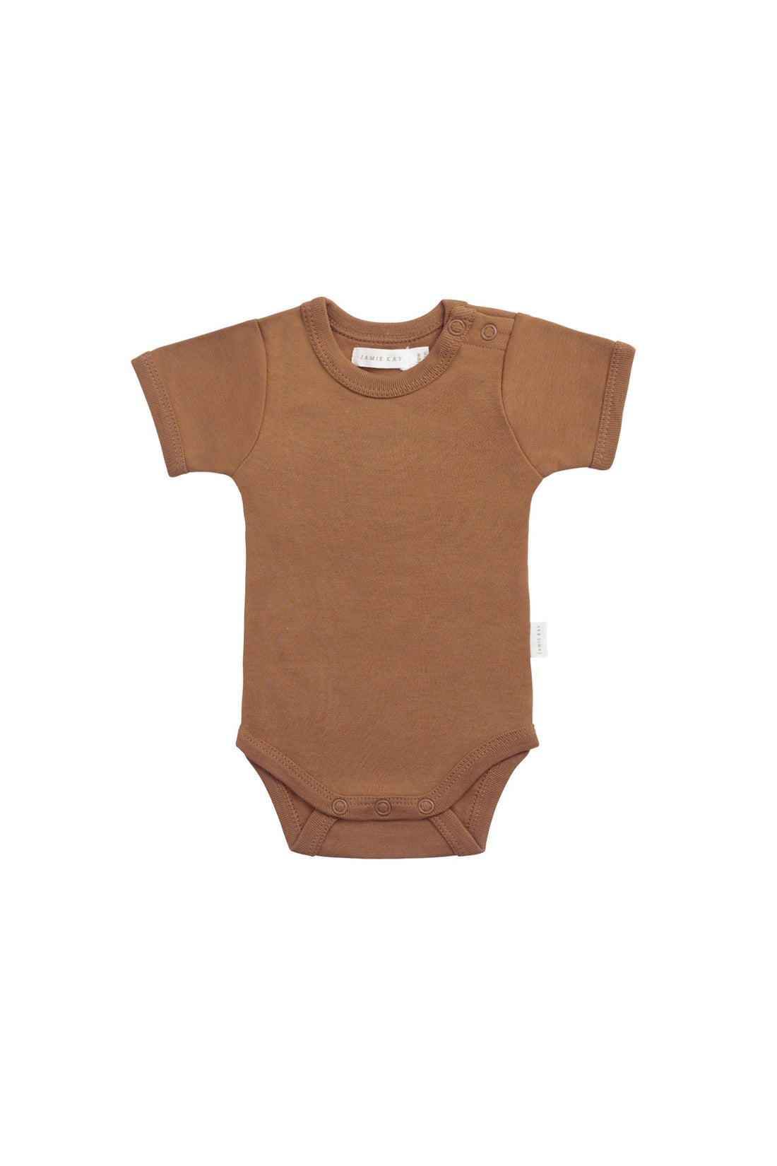 Organic Cotton Olsen Tee Bodysuit - Cinnamon Childrens Bodysuit from Jamie Kay Australia