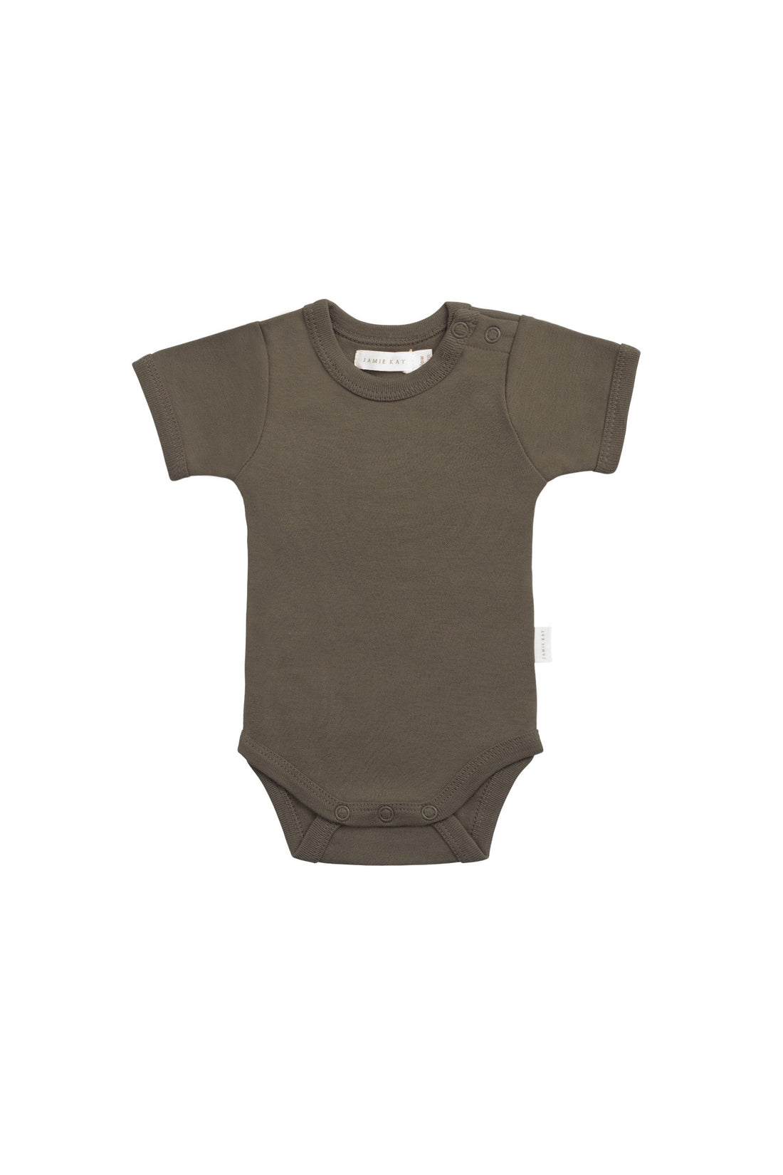 Organic Cotton Olsen Tee Bodysuit - Deep Olive Childrens Bodysuit from Jamie Kay Australia