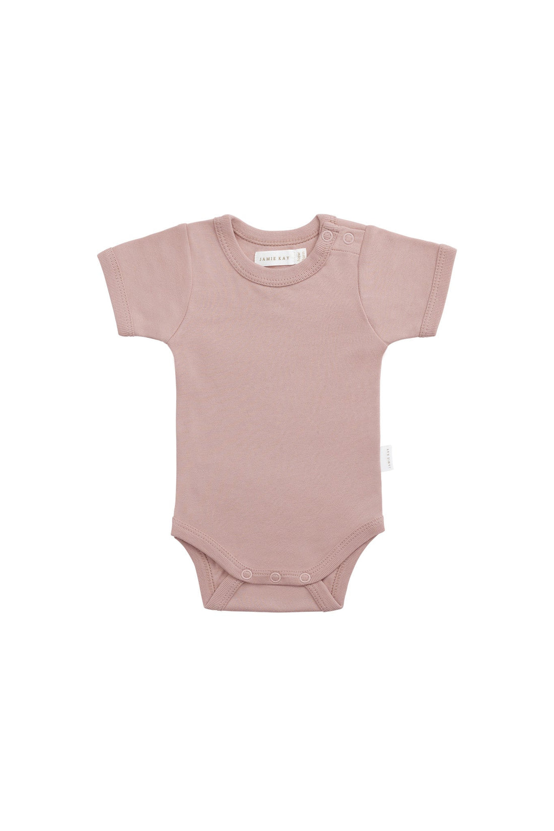 Organic Cotton Olsen Tee Bodysuit - Powder Pink Childrens Bodysuit from Jamie Kay Australia