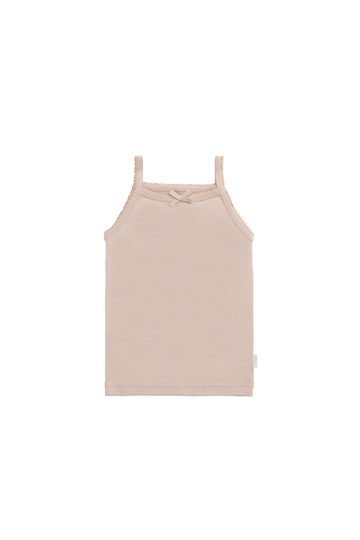 Organic Cotton Singlet - Blushing Berry Childrens Singlet from Jamie Kay Australia